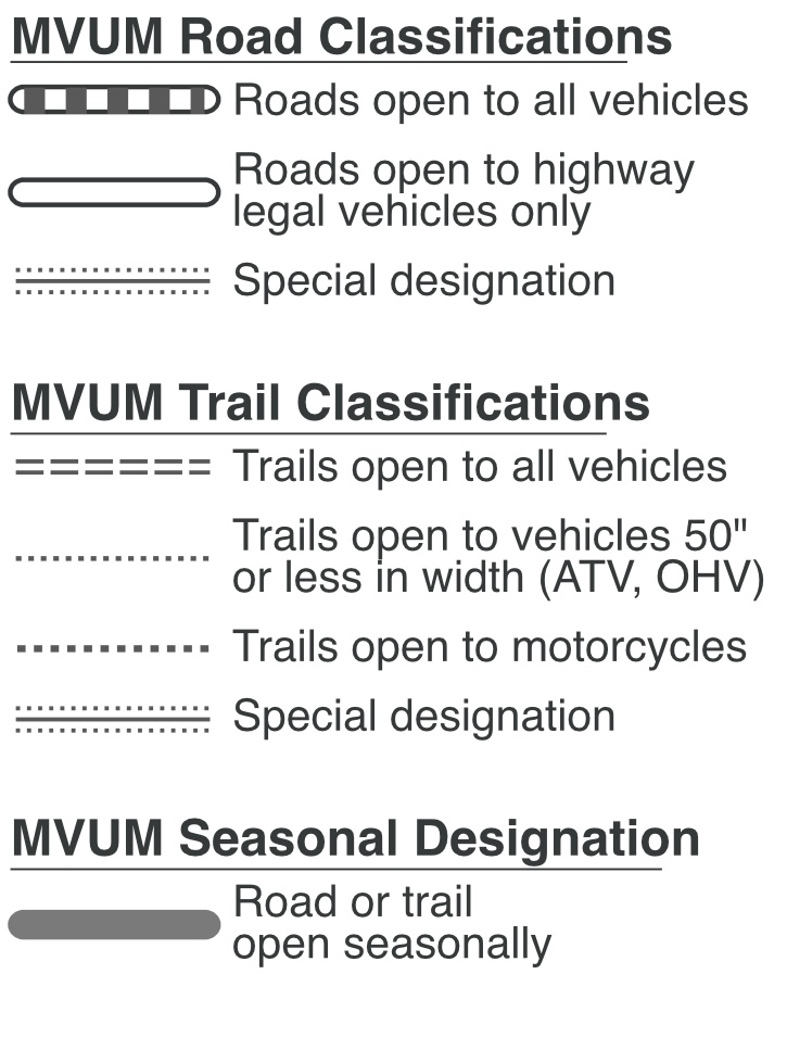 Gaia GPS MVUM Road Classifications